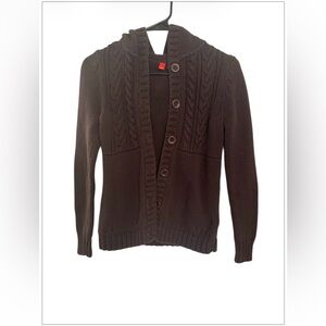 ESPRIT Brown Knit Hooded Sweater Cardigan.